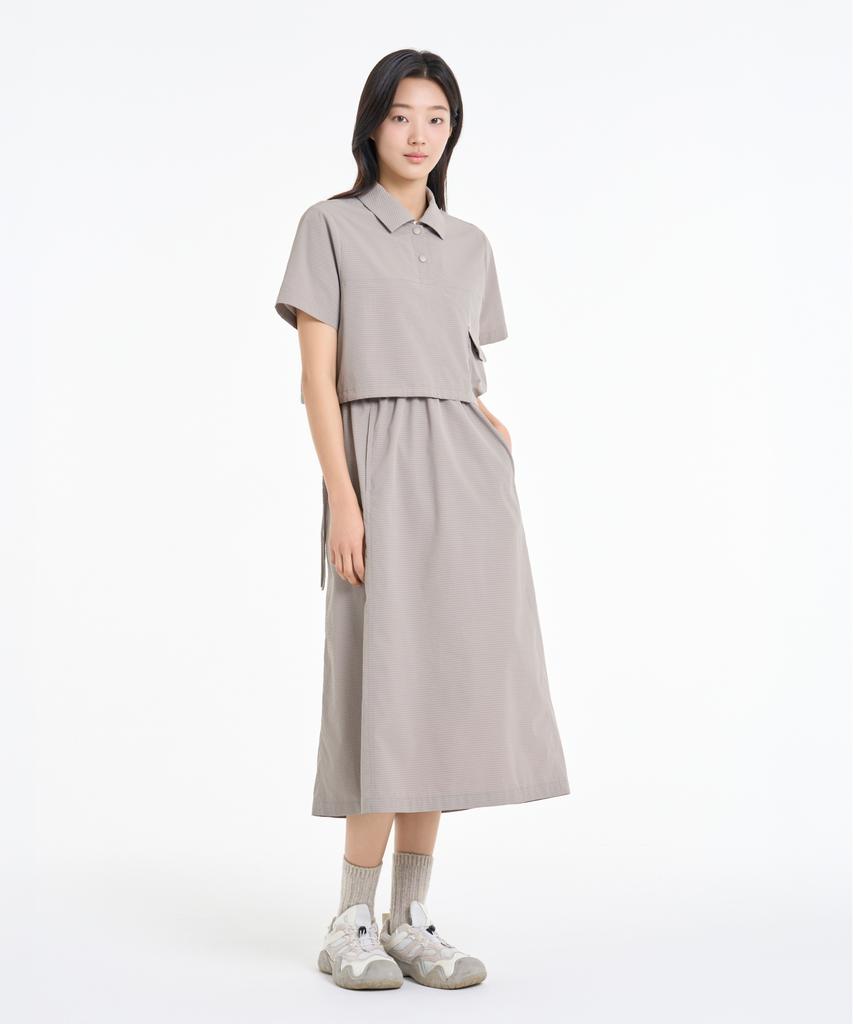 Bbc Earth Women'S Layered Cool Seaker Dress Light Khaki