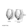 Stainless steel women's hollow earrings round gold-plated earrings 18K oval light luxury earrings