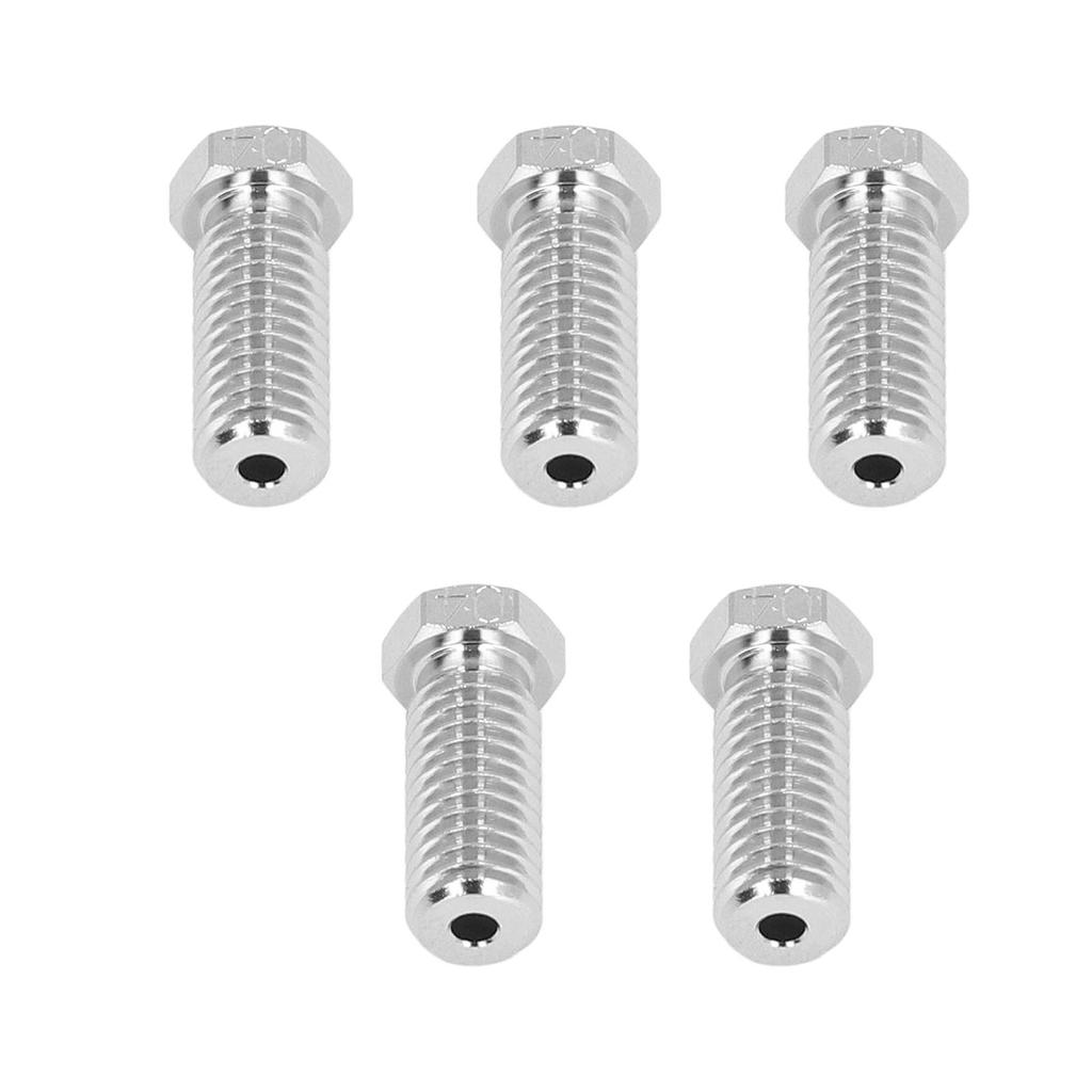 5Pcs 3D Printer Nozzles Set Cr Zr Cu 0.4mm 1.75mm Copper Tip Nozzle for QIDI X Maximum3 X Smart3 X P
