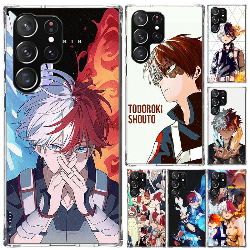 My Hero MHA Todoroki Shoto Phone Case for Samsung Galaxy S26 S24 S23 Ultra S25 Edge S22 S21 Plus S20 FE + Soft Print Shell Funda