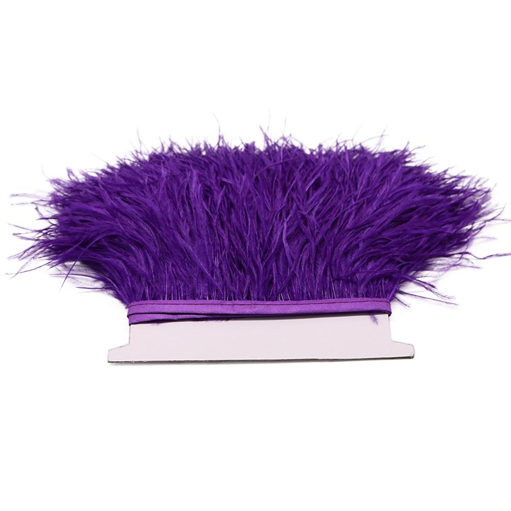 Feather1M 5M 10M 8-10cm Black White Ostrich Feather Trims Ribbon Multicolor Plume for Sewing Feathers Crafts  Dress Clothing Decoration