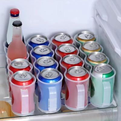 Can Storage Organizer Transparent Design Space-Saving Beer Beverage Refrigerator Storage Box for Home