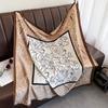 Spring and Autumn new Korean version striped fashion foreign style square scarf women's silk scarf dual-purpose imitation silk shawl scarf headband