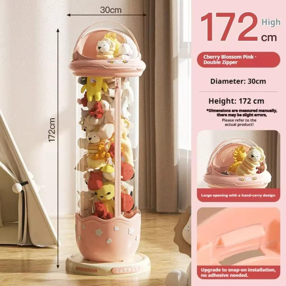 Plastic Plush Toy Storage Tube Moistureproof Children's Toy Storage Bucket New Doll Storage Box