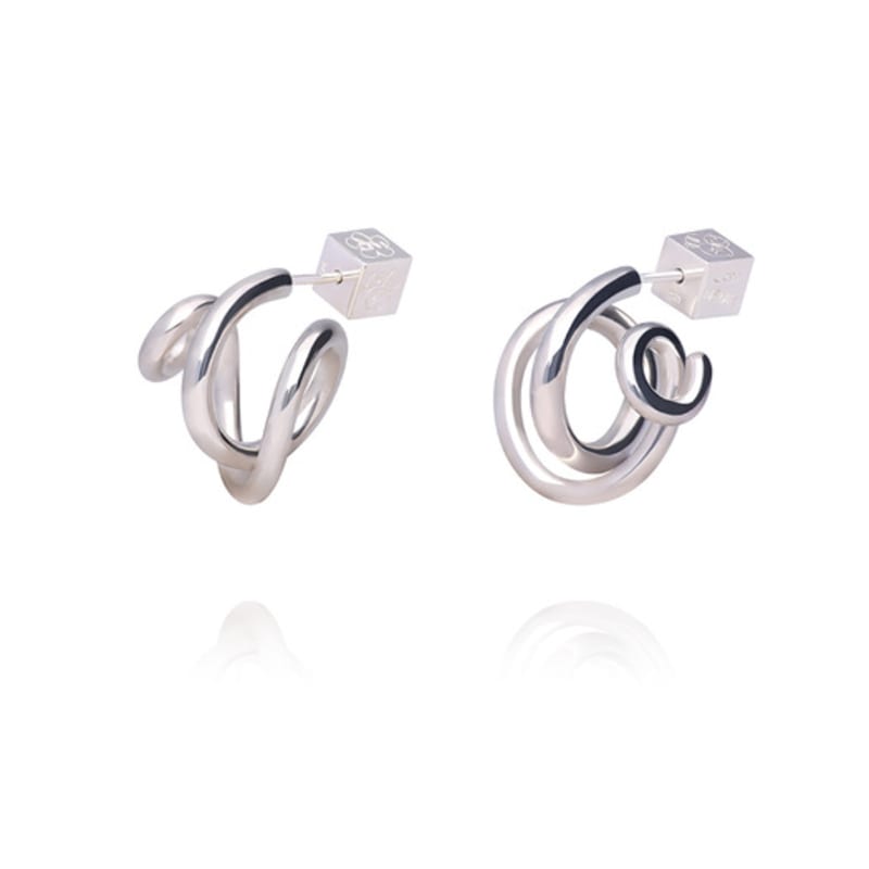 NEUF PIECE CLIMBING PLANT EARRINGS / SILVER