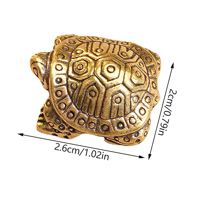 Antique Solid Brass Turtle Ornaments Longevity Animal Sculpture Home Office Desk Decorative Simulation Ornament
