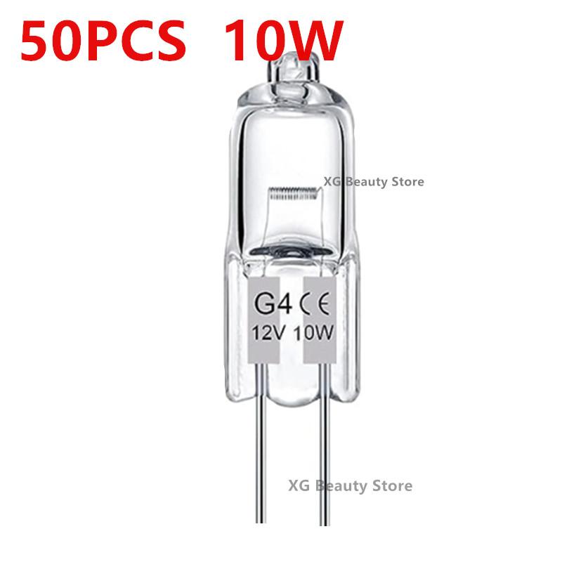 50/100PCS G4 12V 10W 20W Warm Light LED Lamp Bulbs Eco Halogen Light Bulbs Capsule Inserted Beads Crystal Lamp Halogen Bulb