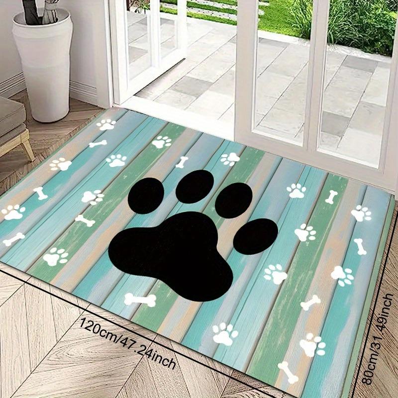 1PC Dog's Paw Pattern Pop Arts Design Door Mats Kitchen Rugs Non-Slip Home Bathroom Rugs Bath Mat Carpet for Sink Laundry Decor