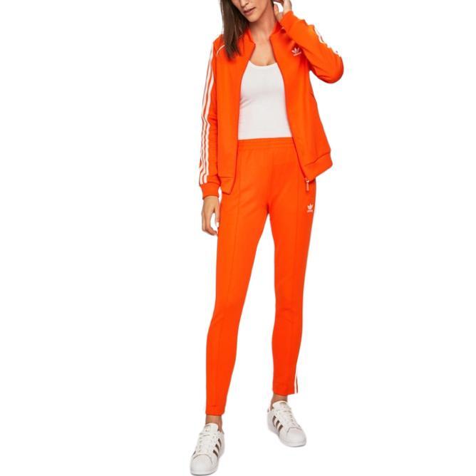 adidas Jassen Dames Oranje Opstaande Kraag Matig Werkkleding ED7589