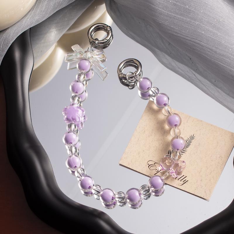 

Stylish Pink Acrylic Phone Lanyard - Durable Douyin-Inspired Wrist Strap Phone Lanyard