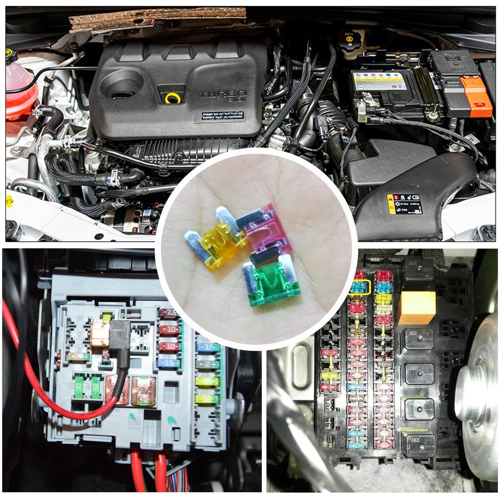 DanYun 64 Pcs Low Profile Fuse Mini Flat Fuse Car Fuse 2A 3A