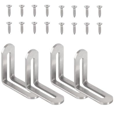4 Sets Möbelverstärkung Rechtwinkliger Verbinder L-Winkel Einzelnut Eckcode Silbern Verstellbarer L-Winkel
