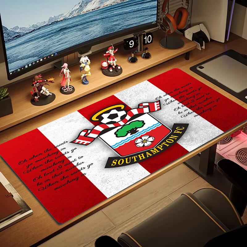 Southampton fc Logo Color Mouse Pad Large Gaming Table Cushion Non-slip Laptop Tablet Big Mousepad XXL Mat Mini PC Playmat With Lock edge