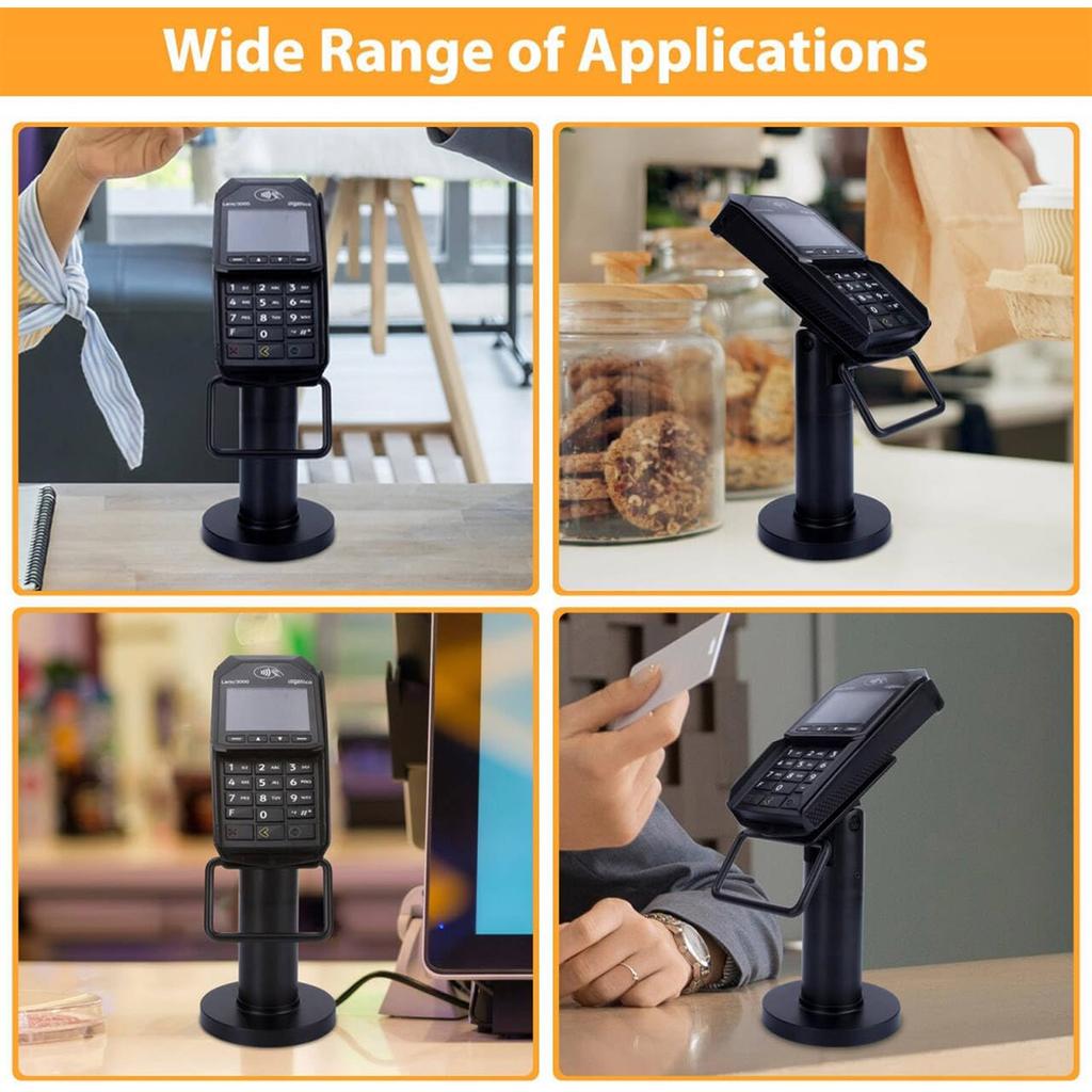 Heavy Duty Retail Terminals Stand With Thefts Prevention Screws Flexible Viewing Angled Quick Install Design