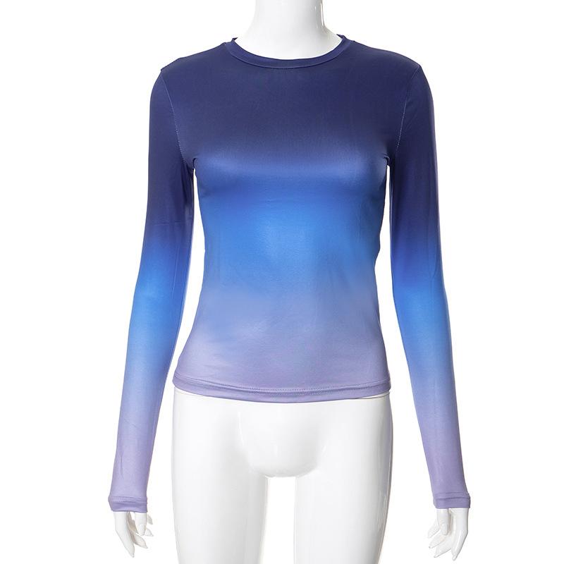 Women's Fashion Casual Long Sleeve O-Neck T-shirts and Tops