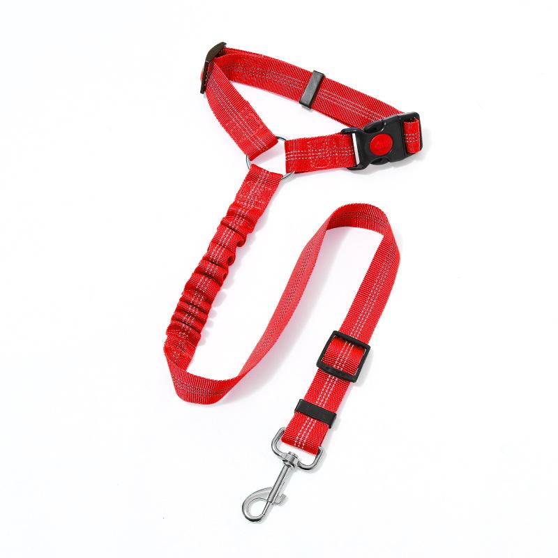 Pet car leash, dog car seat belt, ring safety rope, rear seat leash