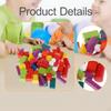 60x Wooden Geometric Solids Educational Toys Geometry Classroom Manipulatives 3D Shapes for