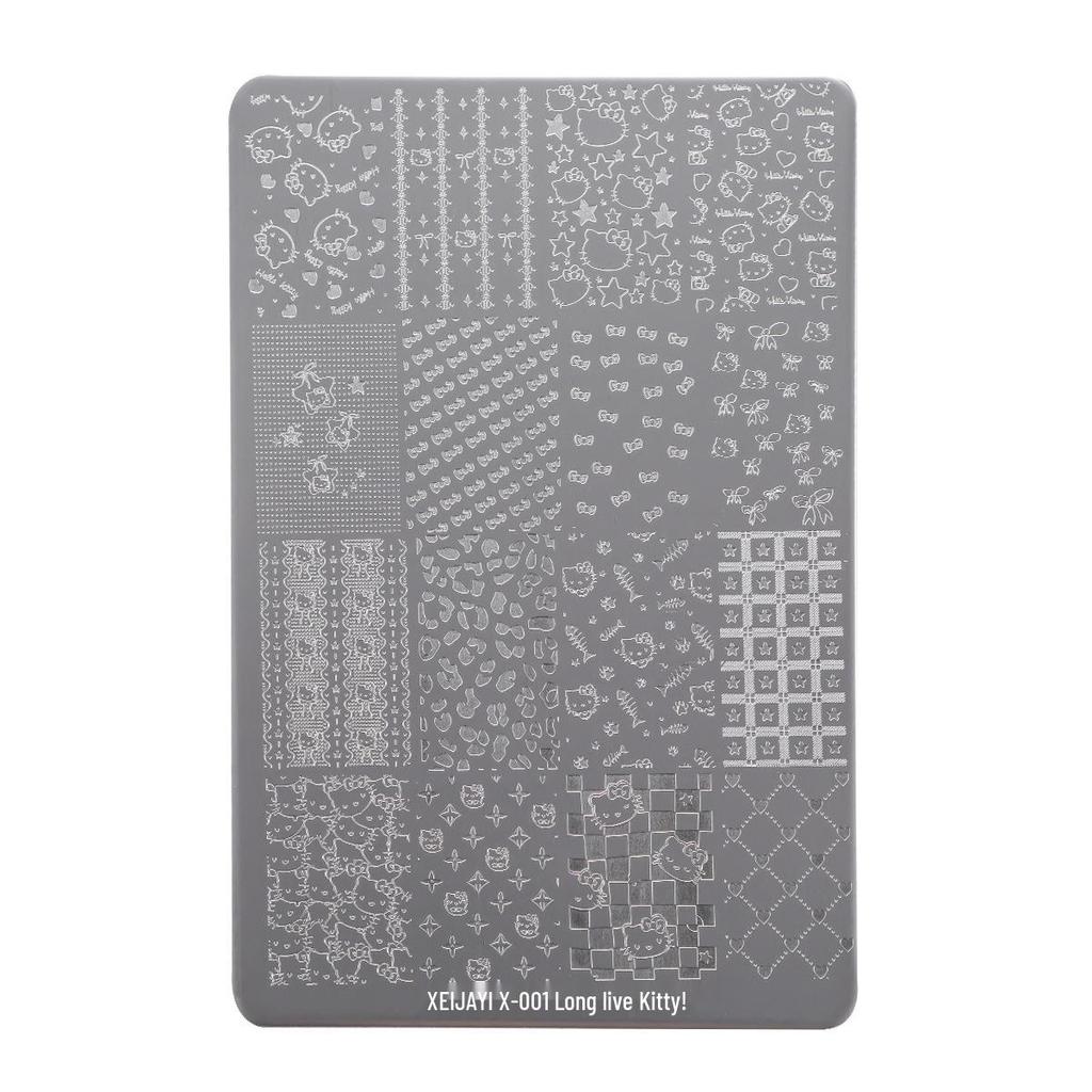Popular Nail Art Stamping Plates with KT Cat, Butter Bear, Plaid & Stars Designs