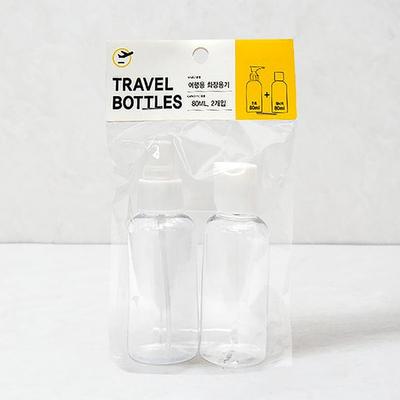 Travel Pump Container & One-Touch Container Set 80Ml 2P