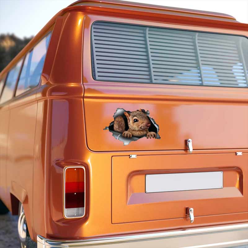 Cute Squirrel Car Stickers Waterproof Vinyl Decals Auto Body Window Bumper Decor Motorcycle Helmet Stickers TM215