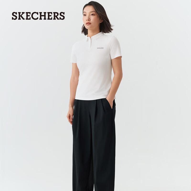 Skechers Women s Casual Knit Short Sleeve Polo Shirt L