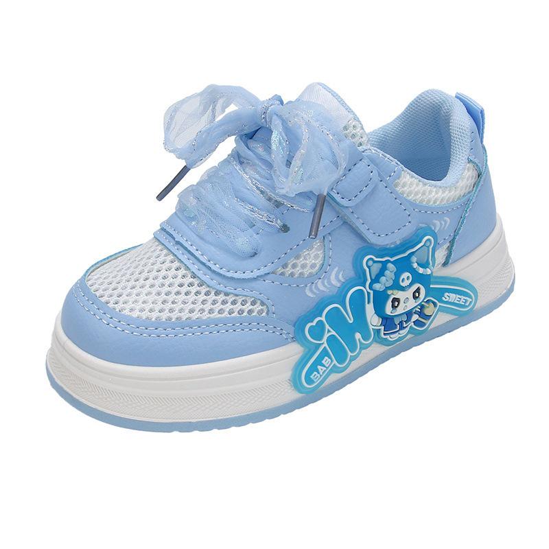 Spring/Summer 2026 Girls' Cartoon Mesh Breathable Sports Shoes - Soft Sole, Non-slip Casual Sneakers