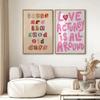 1pc Retro Trendy Aesthetic Poster Apartment Decor Typography Hand Written Quote Wall Art Digital Livingroom Dining Room Kitchen