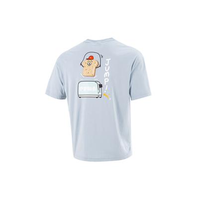 American Retro Fun Print Sports Crew Neck Short Sleeve T-Shirt Men Tops Light-Blue 533104-61