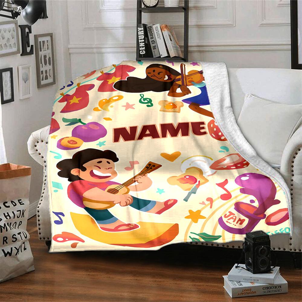Musical Fun With Friends And Jam Lightweight Personalized Blanket Personalized Name Ultrasoft Perfect For Sofa Couch Office Bed Picnics Ideal For All