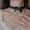 1PC Women's Cute Collar Lolitas Handmade Vintage Lace Heart Choker for Women Gothic Bow Knot Necklace Girls Uniform Accessories