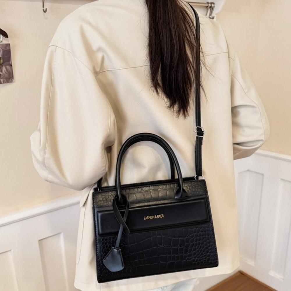 Medium Size Large Capacity Crossbody Bag Multi Color Handbag Stone Pattern Shoulder Bag Shopping