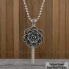 Retro Tibetan Silver Abacus Necklace for Women - Long, Versatile Sweater Chain Pendant, Ethnic Style Charm, Perfect for Autumn/Winter Attire.