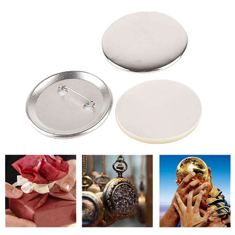 50Set 25-75Mm Metal Badge Pin Button Maker Parts Diy Blank Badge Button Parts For Art Crafts Making Iron-Base Badges Set