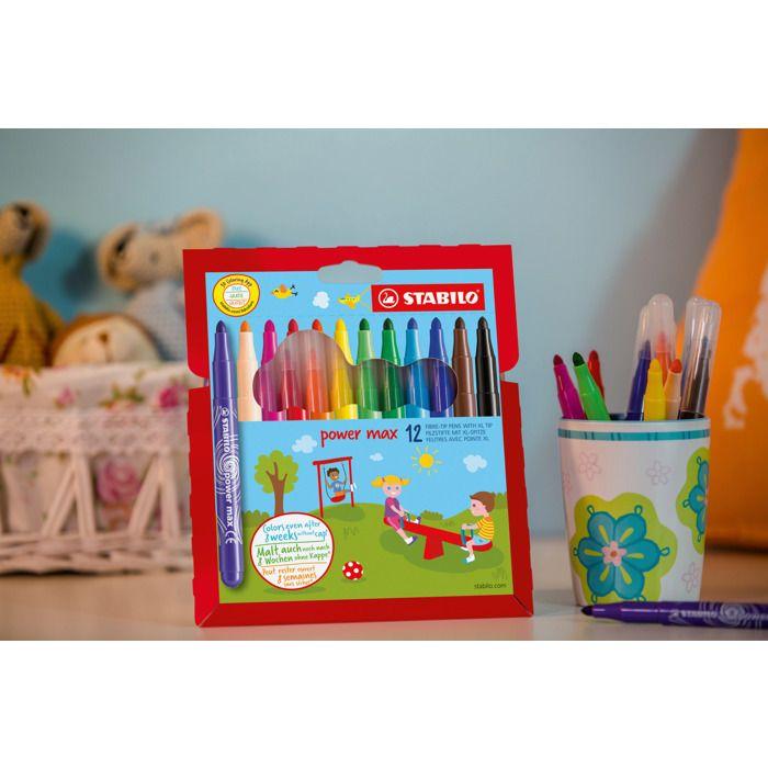 Filzstifte - stabilo - power max - 140 Filzstifte - breite Spitze - mehrfarbig