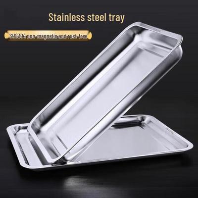 304 Stainless Steel Rectangular Serving Tray