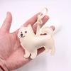 Chinese Pastoral Dog PU Leather Keychain Bag Charm Handbag Pendant Lightweight Accessory For Everyday Use