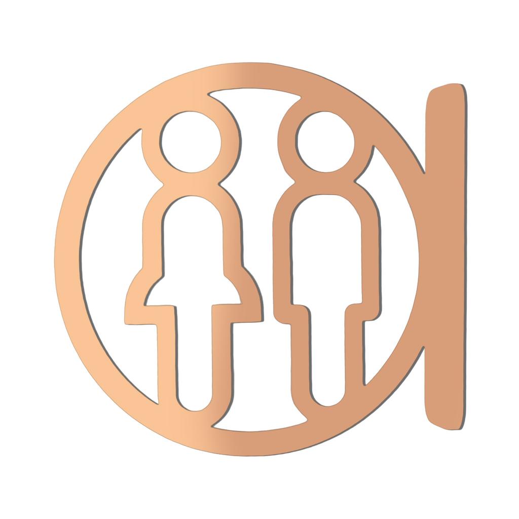 Stylish Restroom Wall Decoration Sign Acrylic Bathroom Signage Clear Washroom Marker for Offices Restaurants Hotel