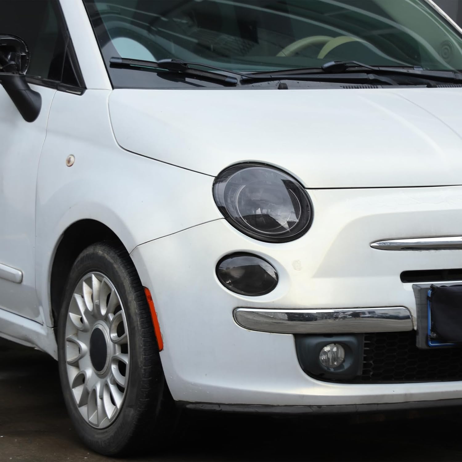 

Yinanlutos Headlight Tint Film Compatible with Fiat 500 2007-2015 Front Headlight Protective Decoration Film Decal Car Exterior Accessories TPU