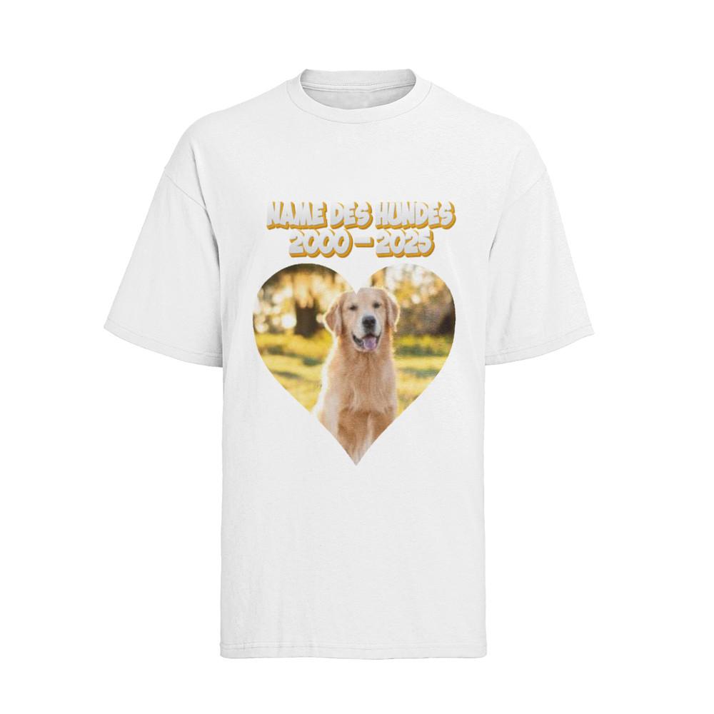 

Персонализированная женская футболка оверсайз с надписью RIP в память об умершей собаке XL