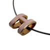 Hermes Pop H Dragee Metal Pop Ash Necklace Pink Metal Used