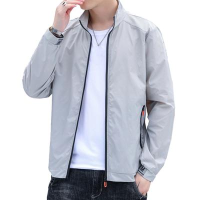 Dünne männliche Sonnenschutzjacke mit Reißverschluss, trendiger, lässiger Angel-Herren-Sommermantel