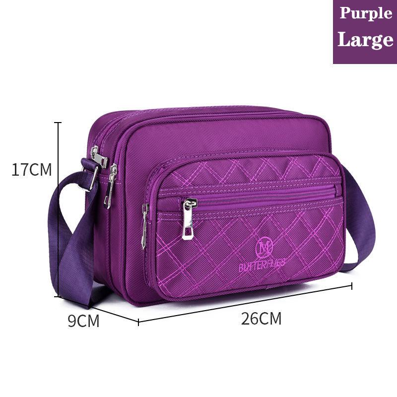 

Холщовая сумка через плечо унисекс на одно плечо, сумка из нейлоновой ткани, деловая сумка L фиолетовый