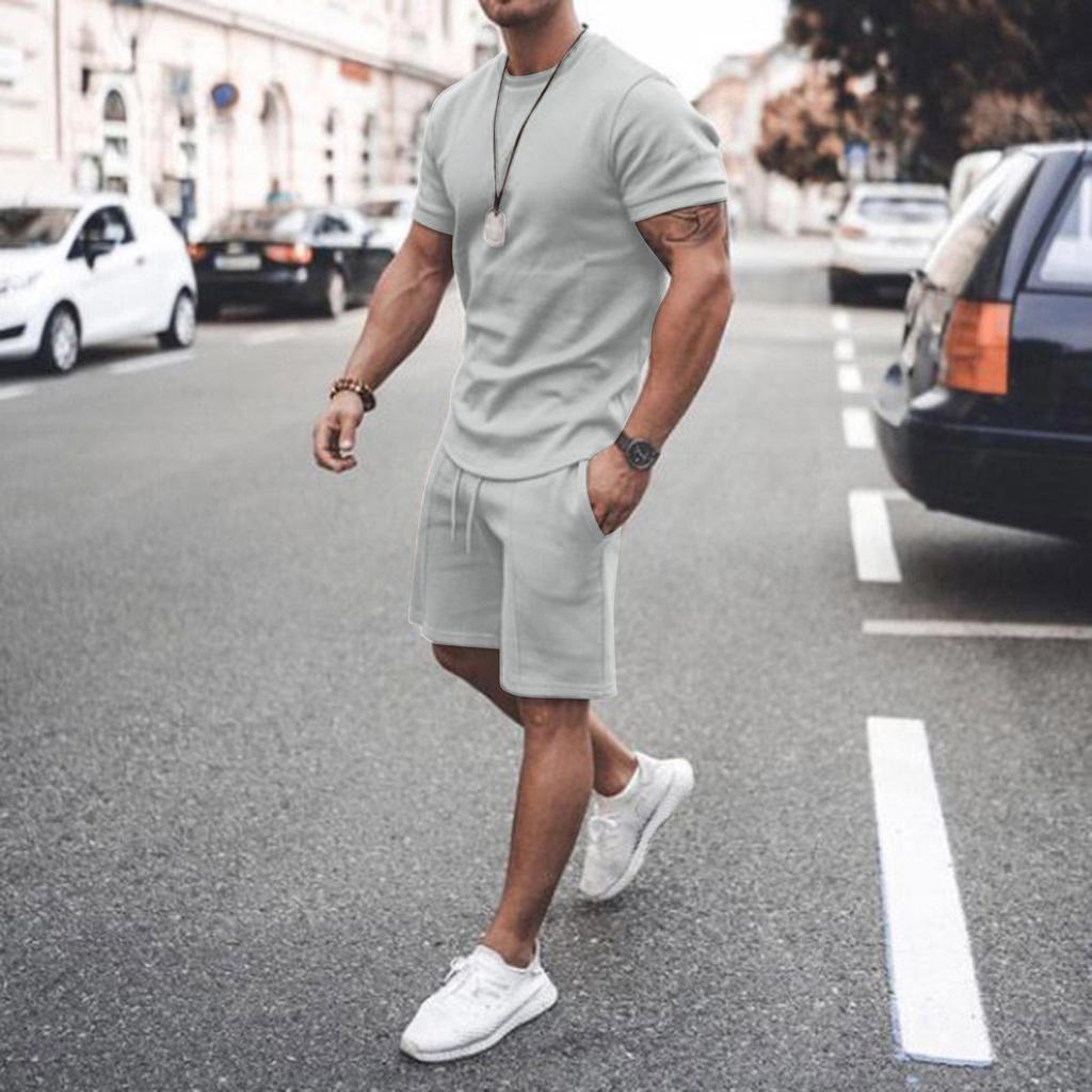 2024 Men's Trendy Summer Short Sleeve & Shorts Set - Casual Sportswear