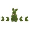 5 Pcs Moss Rabbit Decor Spring Bonsai Garden Ornament Bunny Statue Foam Adornment Easter Scene Layout Outdoor