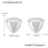 Qiong Yao Stainless Steel 18K Gold Electroplated Irregular Geometric 3D Stud Earrings