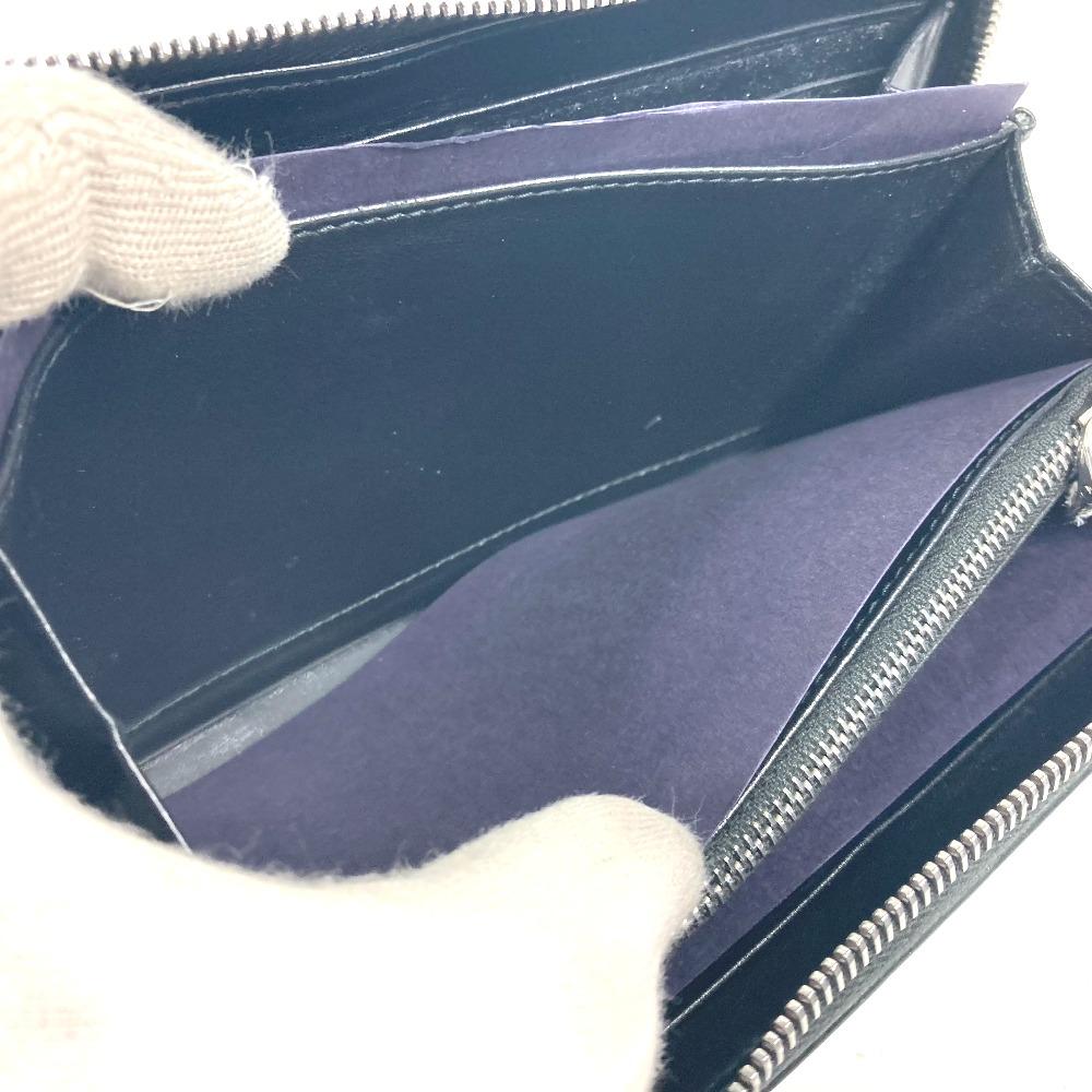 Prada 2ML317 Logo City Sports Zip Around Long Wallet Leather Black/blue