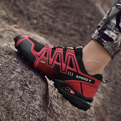 Large Size Mountaineering Men's Shoes Spring and Autumn Outdoor Sports Shoes Non-slip Off-road Running Shoes Wear-resistant Hiking Men's Shoes