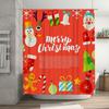 TU Christmas Shower Curtain Merry Xmas Holiday Festive Bathroom Decor Waterproof Farmhouse Rustic Home Decor Holiday Gift Festiv