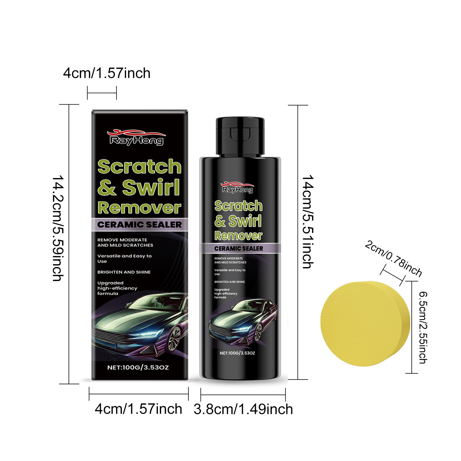 

Rayhong Car Scratch Remover Set (100g) - 5-in-1: Cleaning, Polishing, Maintenance, Paint Brightening & Refurbishment армія зелений колір