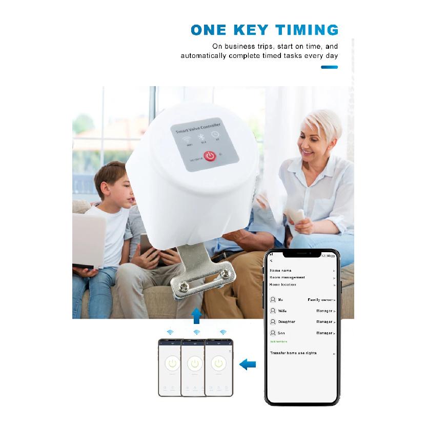 1PC/2PCS Tuya WIFI Smart Water Valve Zigbee Home Automation Control Faucet Timer Support Alice Alexa Google Assistant SmartLife